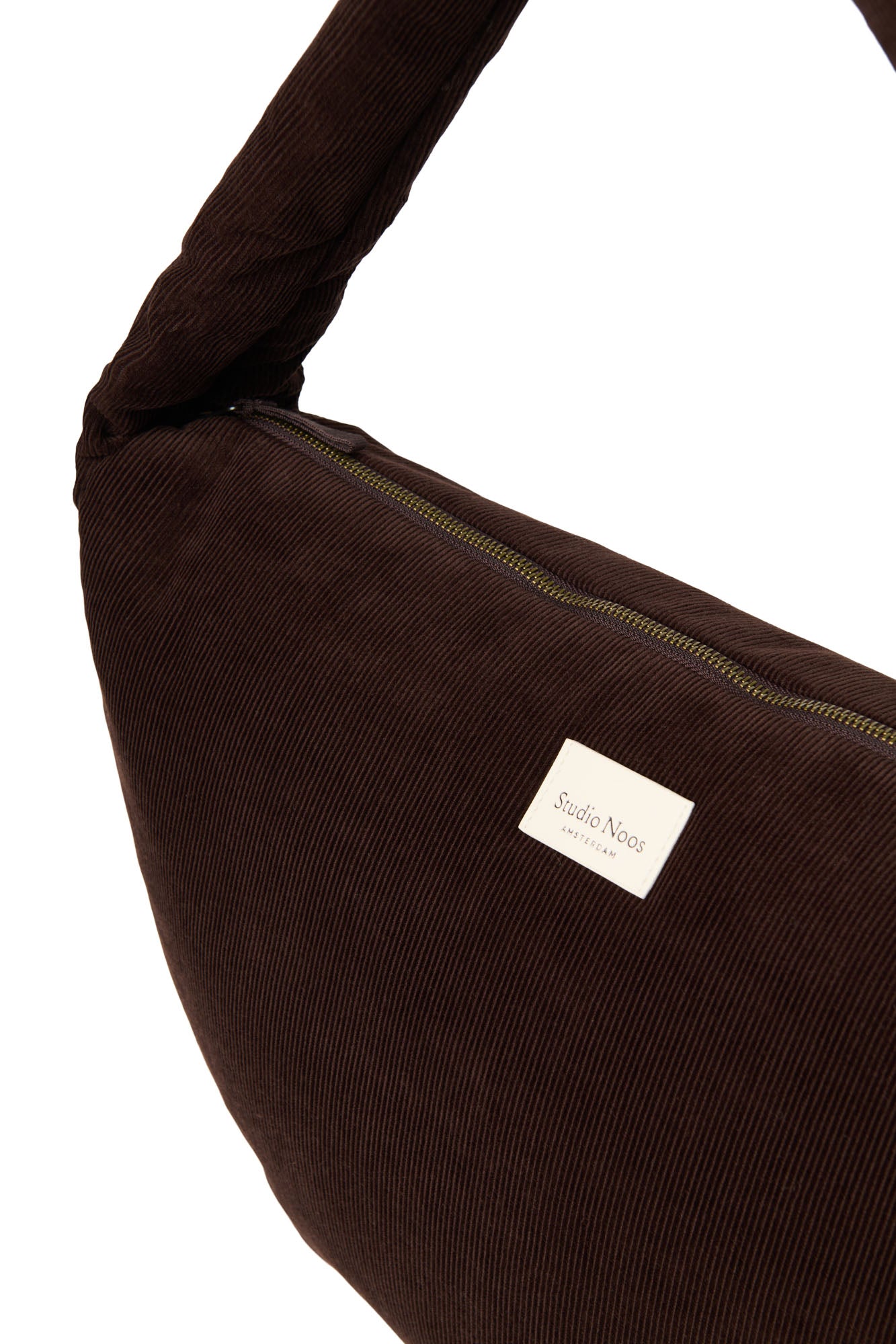 Crossbody Bag "Dark Brown Rib Puffy"