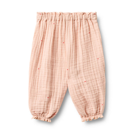 Musselin Hose Petrine "Powder Hearts"