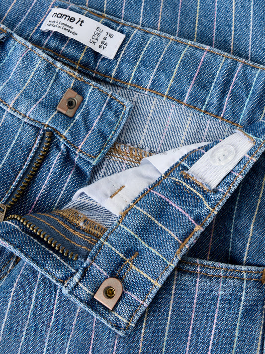 Wide Jeans Rose "Denim Stripes"