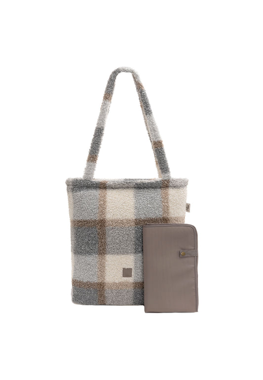 Wickeltasche "Check Boucle"