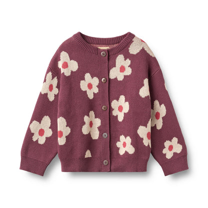 Strickjacke Jaquard Alvilda "eggplant"