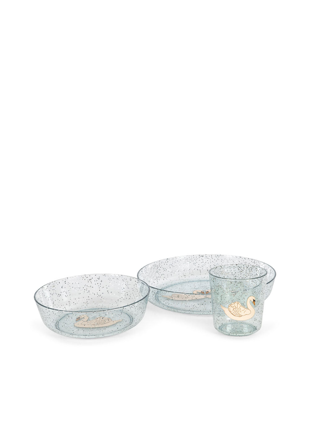 Sparkly Dinner Set "Swan Blue"