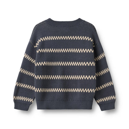 Pullover Jaquard Harlow "greyblue"