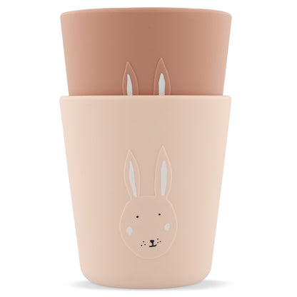 Silikonbecher 2er-Set "Mrs. Rabbit"