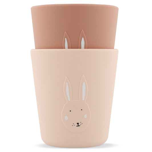 Silikonbecher 2er-Set "Mrs. Rabbit"