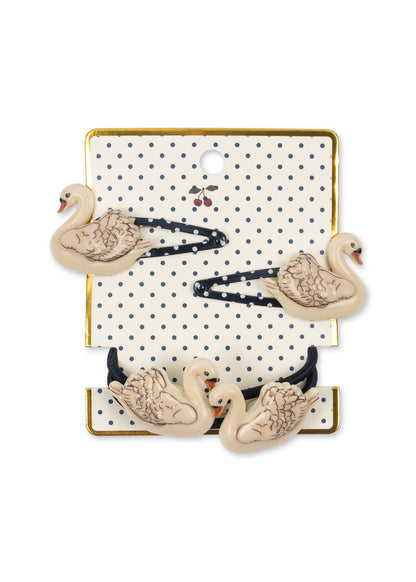 Swan Hairclip Set