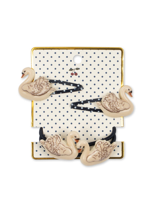 Swan Hairclip Set