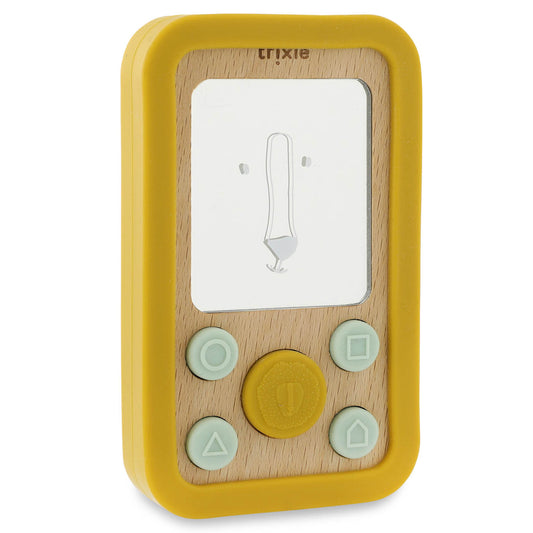 Babytelefon aus Holz und Silikon "Mr. Lion"