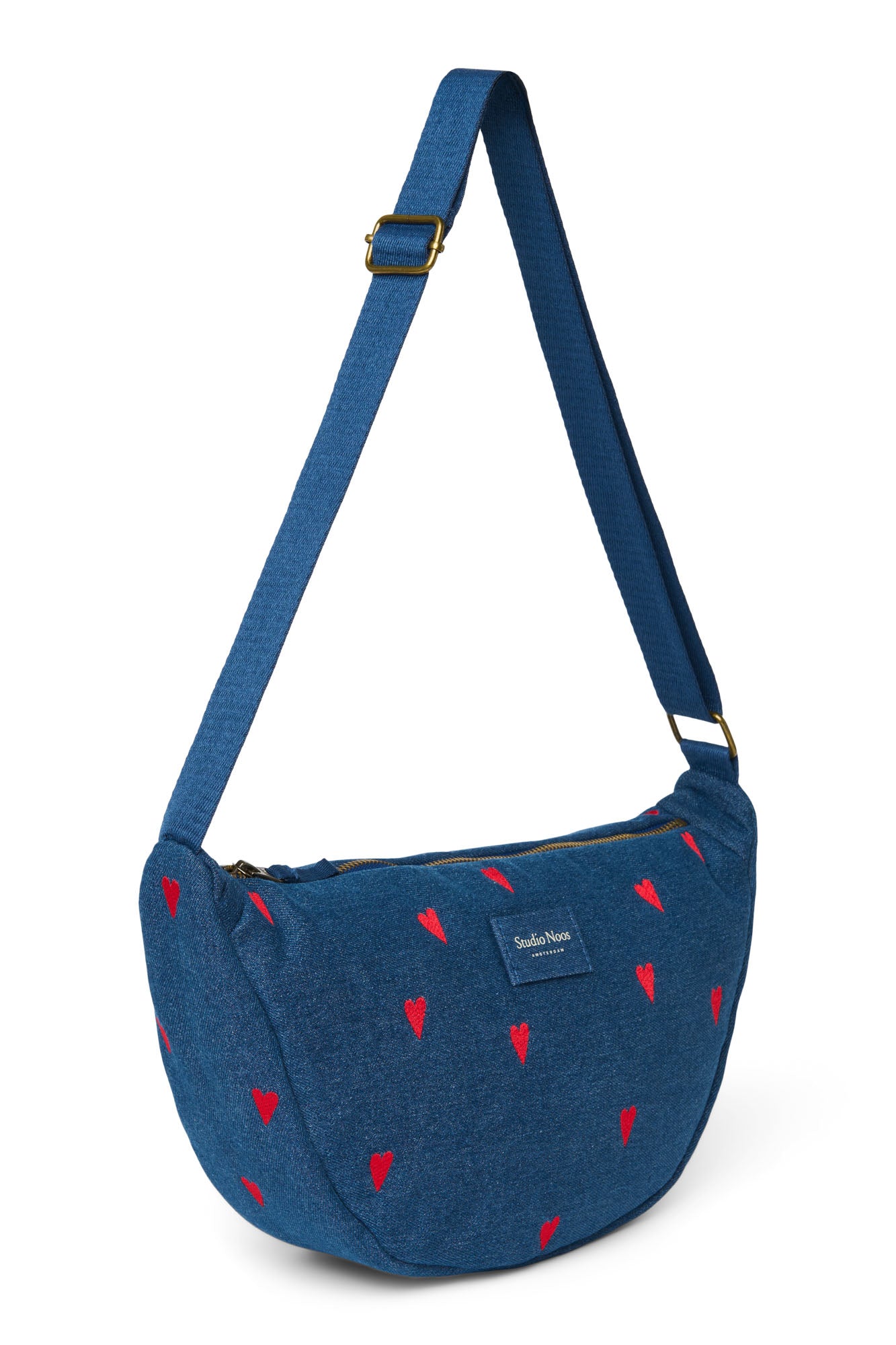 Fannypack "Dark Blue Red Hearts Denim"