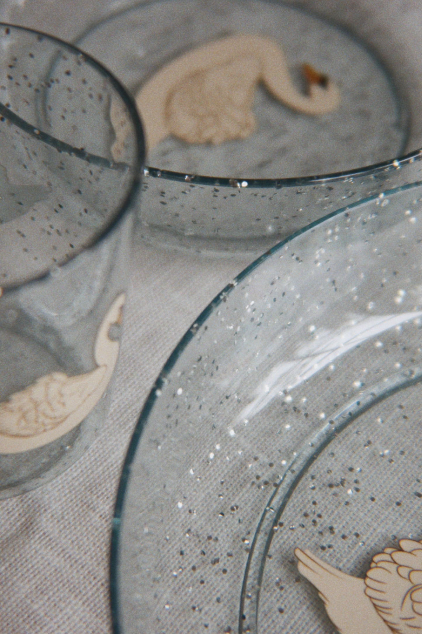 Sparkly Dinner Set "Swan Blue"