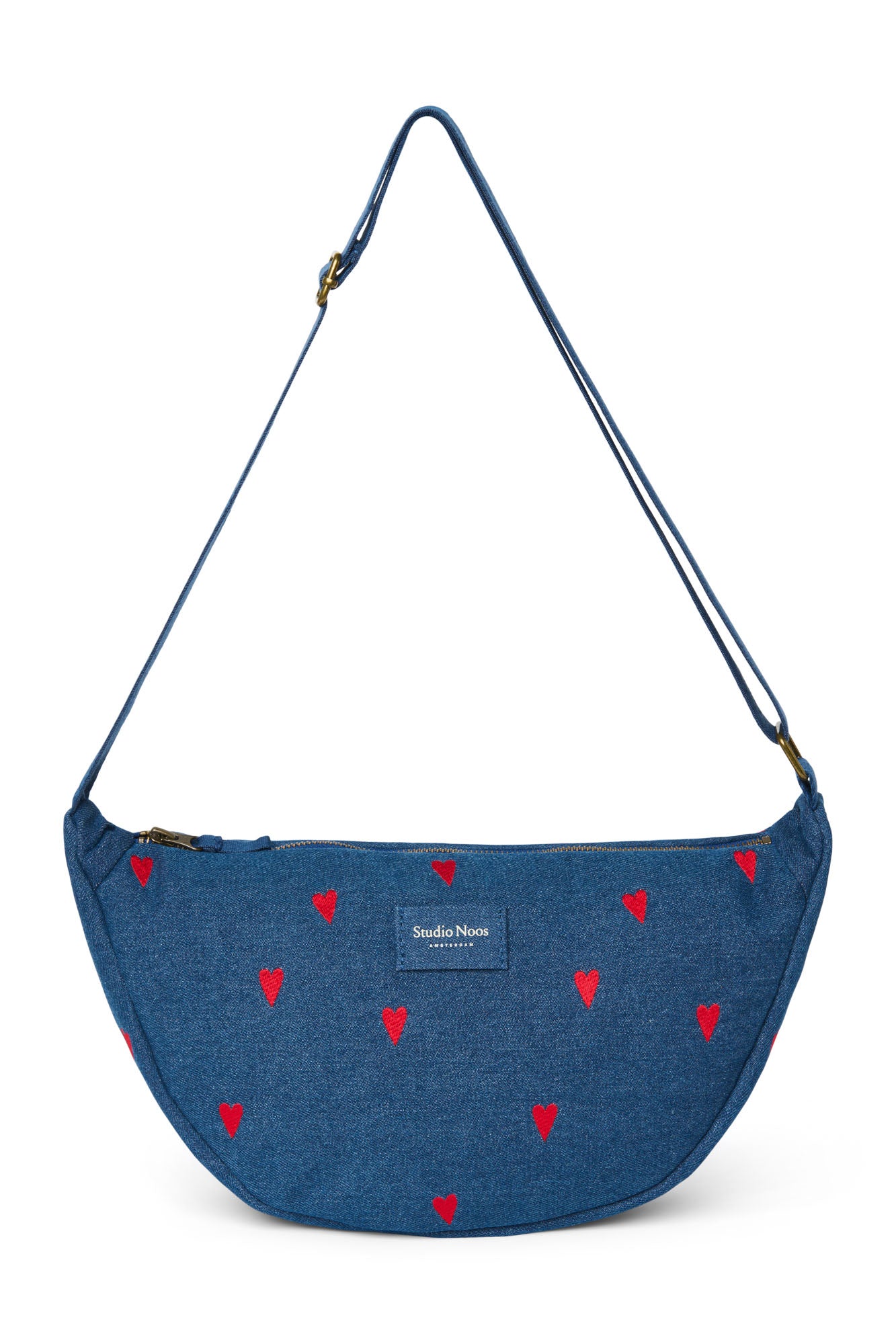 Fannypack "Dark Blue Red Hearts Denim"