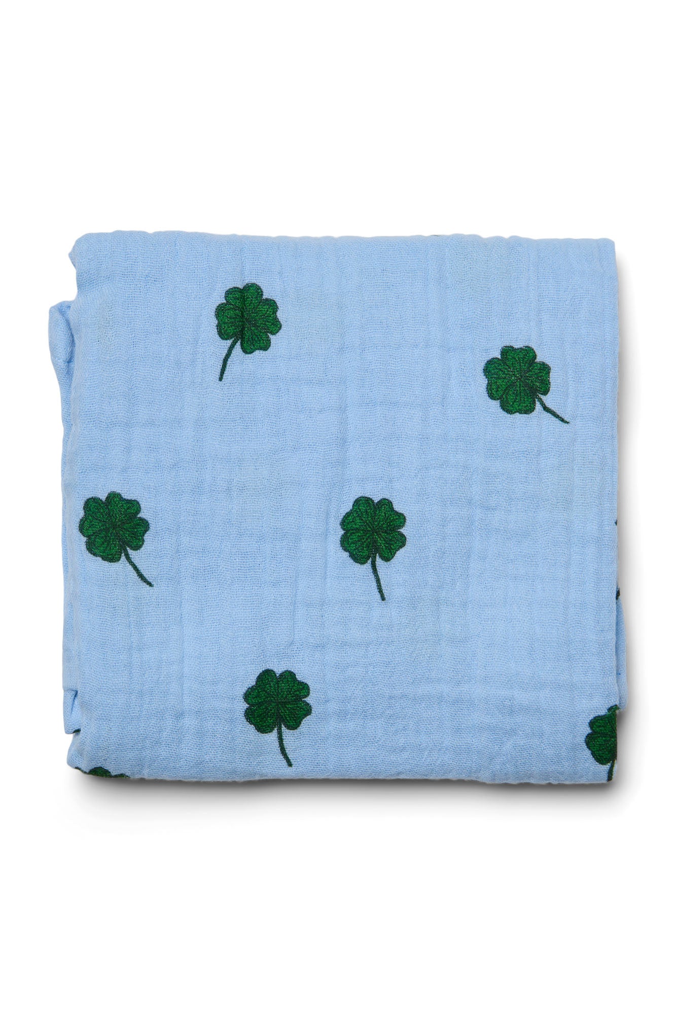 Musselintuch "Light Blue Clover"