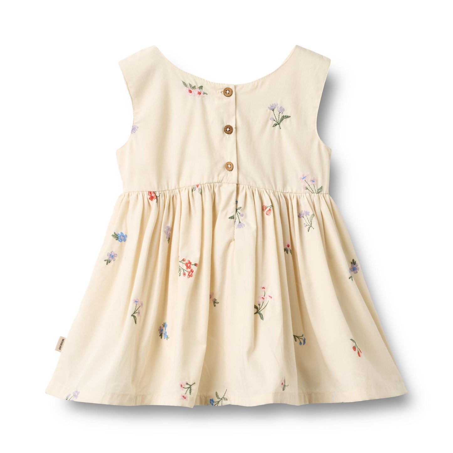 Kleid Pinafore Wrinkle Sienna "Ivory Embroidery Flowers"
