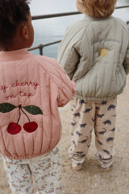 Juno Frill Bomber Jacke "Cameo Brown"