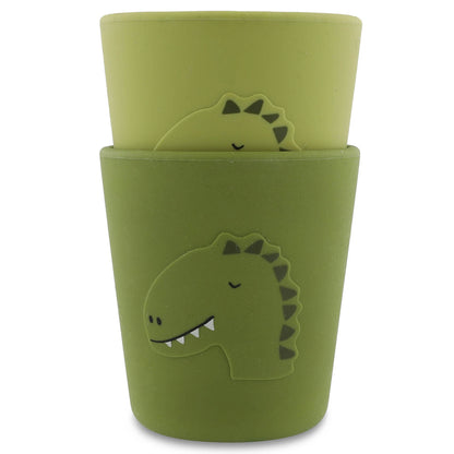 Silikonbecher 2er-Set "Mr. Dino"