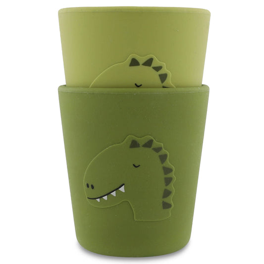 Silikonbecher 2er-Set "Mr. Dino"