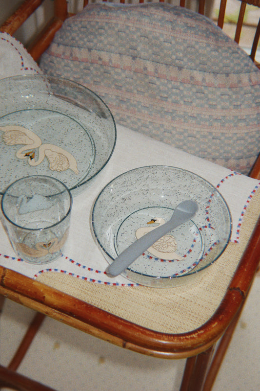Sparkly Dinner Set "Swan Blue"