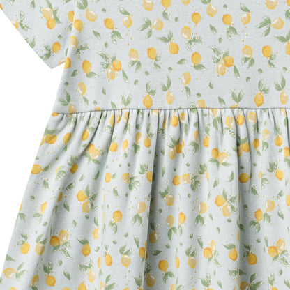 Jersey Kleid Anna "Summer Blue Citrus"