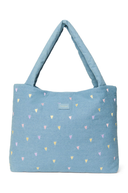 Mom Bag "Light Blue Hearts Den im"