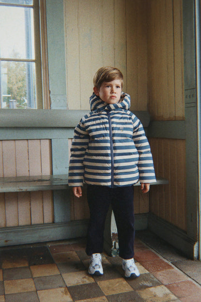 Winterjacke Nuka "Bleu Noir Stripe"