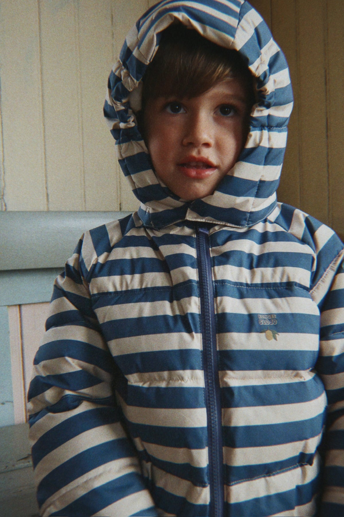 Winterjacke Nuka "Bleu Noir Stripe"
