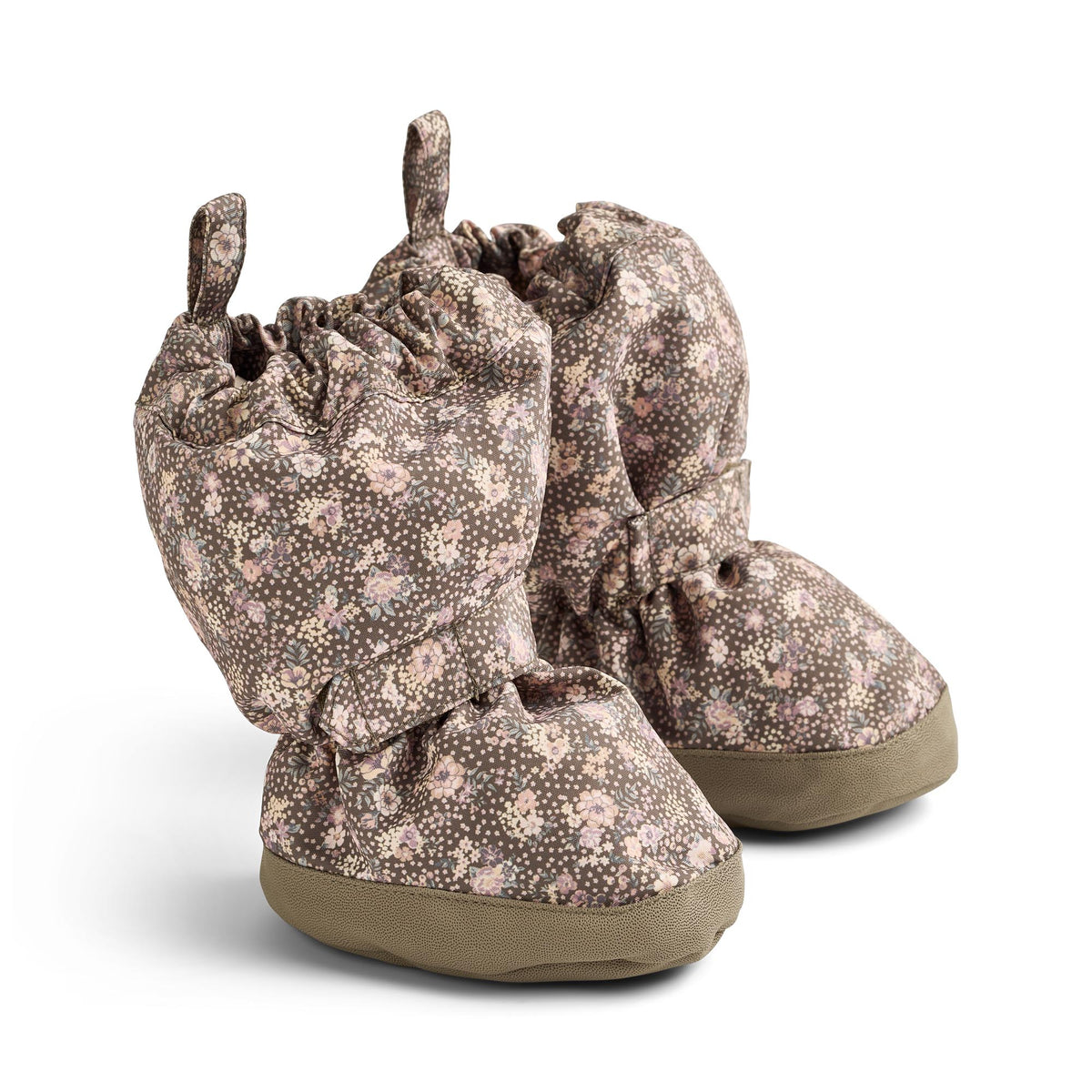 Outerwear Booties "dry wood show flowers"