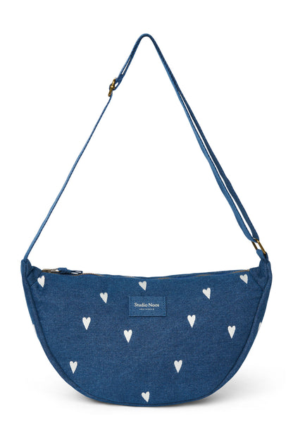 Fanny Pack "Dark Blue Hearts Denim"