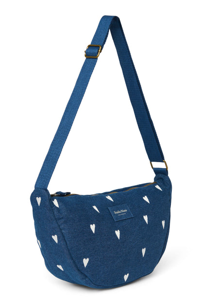 Fanny Pack "Dark Blue Hearts Denim"