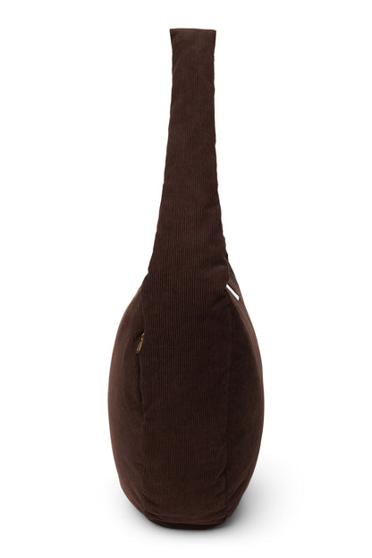 Crossbody Bag "Dark Brown Rib Puffy"