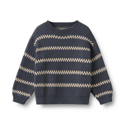 Pullover Jaquard Harlow "greyblue"