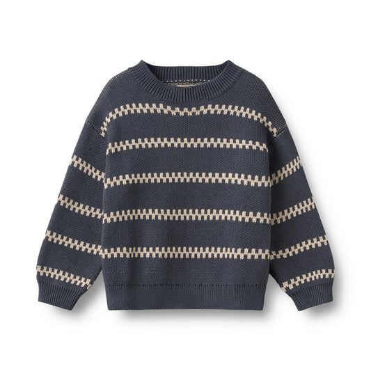 Pullover Jaquard Harlow "greyblue"