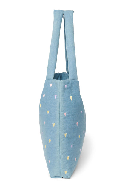 Mom Bag "Light Blue Hearts Den im"