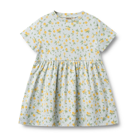 Jersey Kleid Anna "Summer Blue Citrus"