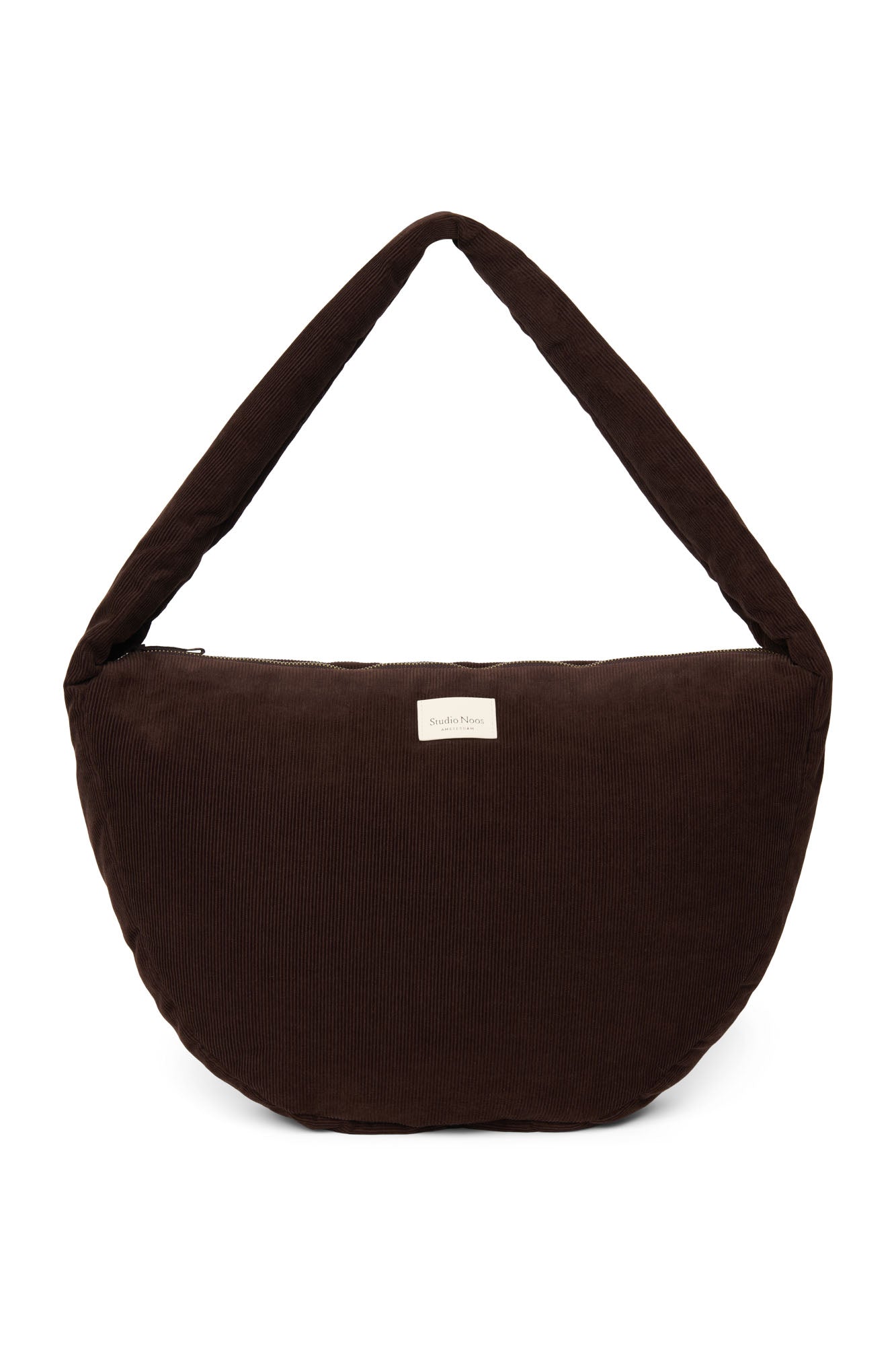 Crossbody Bag "Dark Brown Rib Puffy"