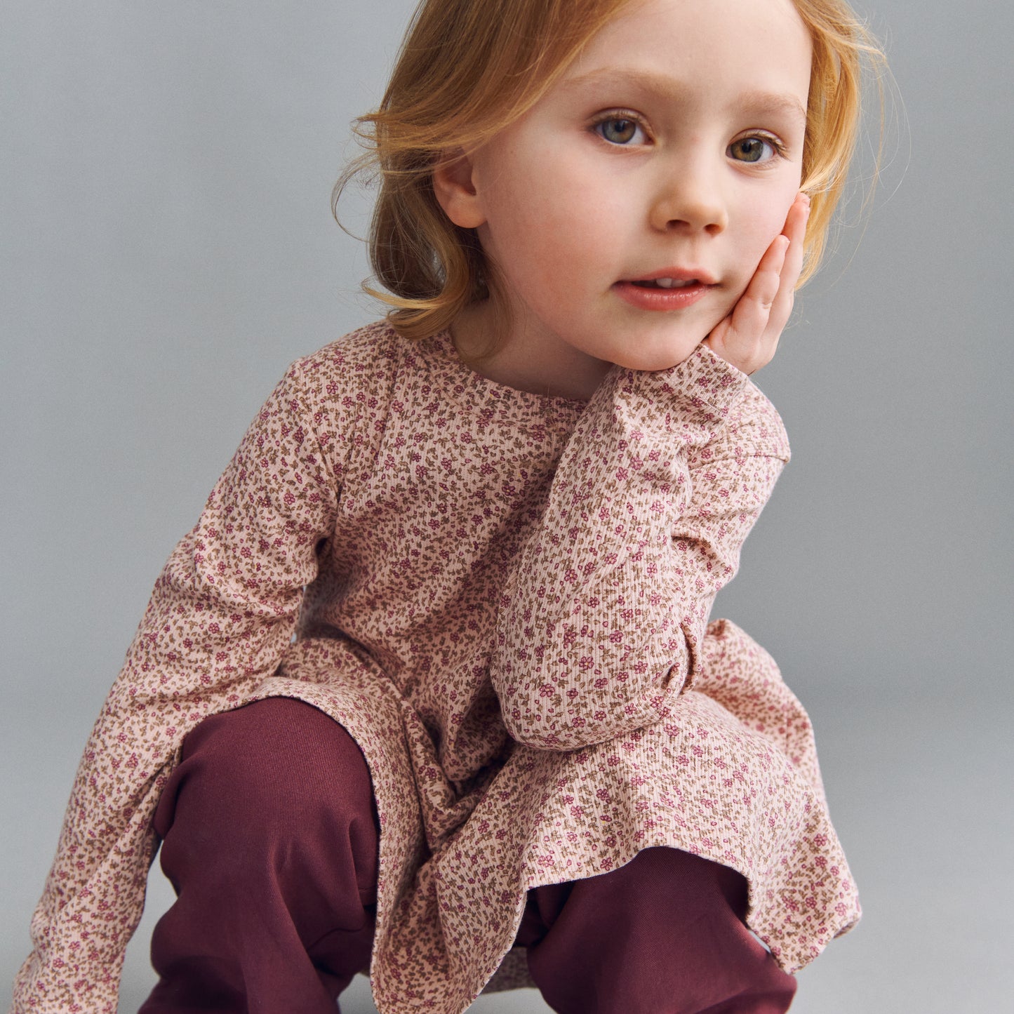 Jersey Kleid Sessa "dime rose small flowers"