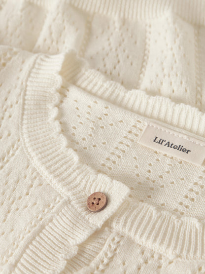 Strickjacke Fjela "Coconut Milk"