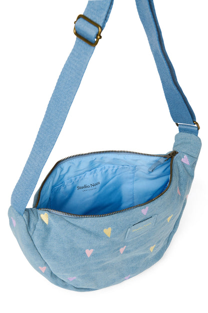 Fanny Pack "Light Blue Hearts Denim"