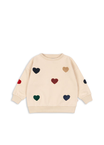 Swearshirt Lou Terry "Bon Coeur Coloré"