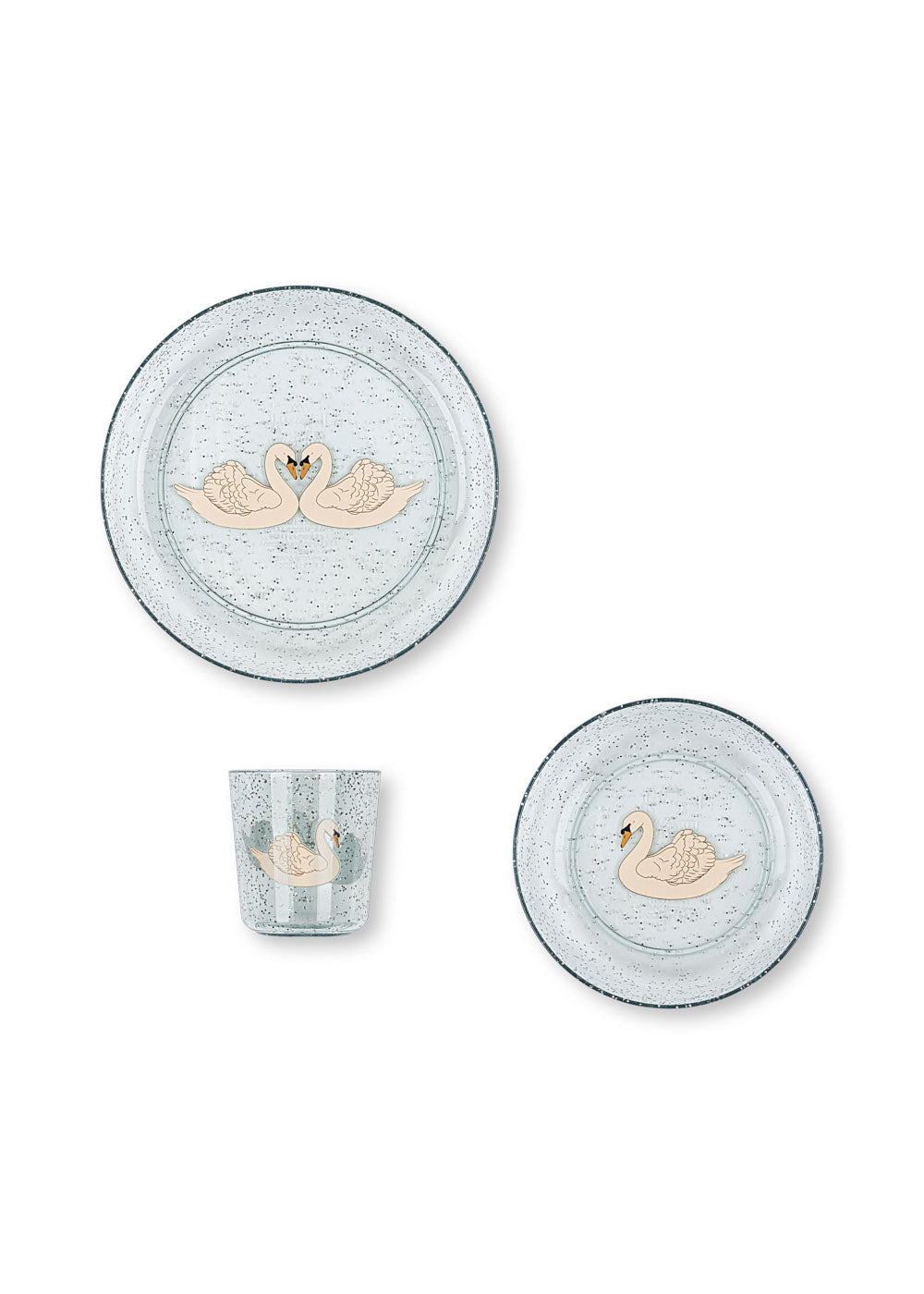 Sparkly Dinner Set "Swan Blue"
