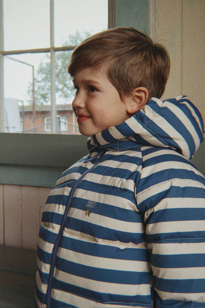 Winterjacke Nuka "Bleu Noir Stripe"
