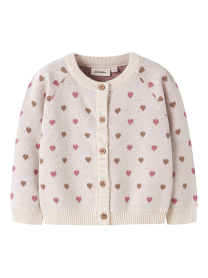 Strickjacke Saran "Sepia Tint/Heart"