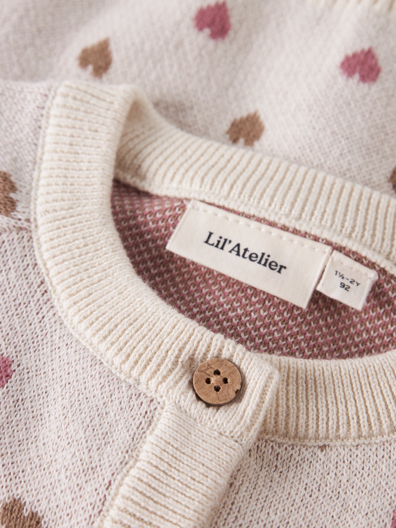 Strickjacke Saran "Sepia Tint/Heart"