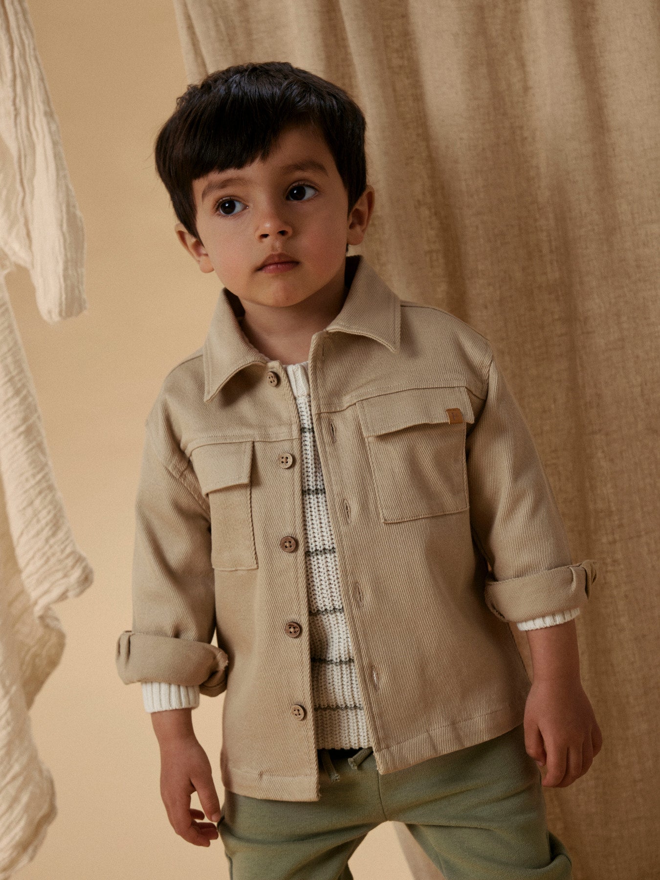 Loose Twill Overshirt Taru "Irish Cream"
