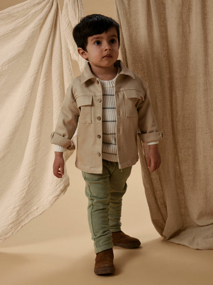 Loose Twill Overshirt Taru "Irish Cream"