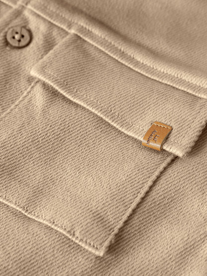 Loose Twill Overshirt Taru "Irish Cream"
