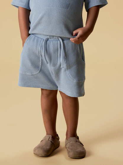 Loose Sweat Shorts Harun "Dusty Blue"