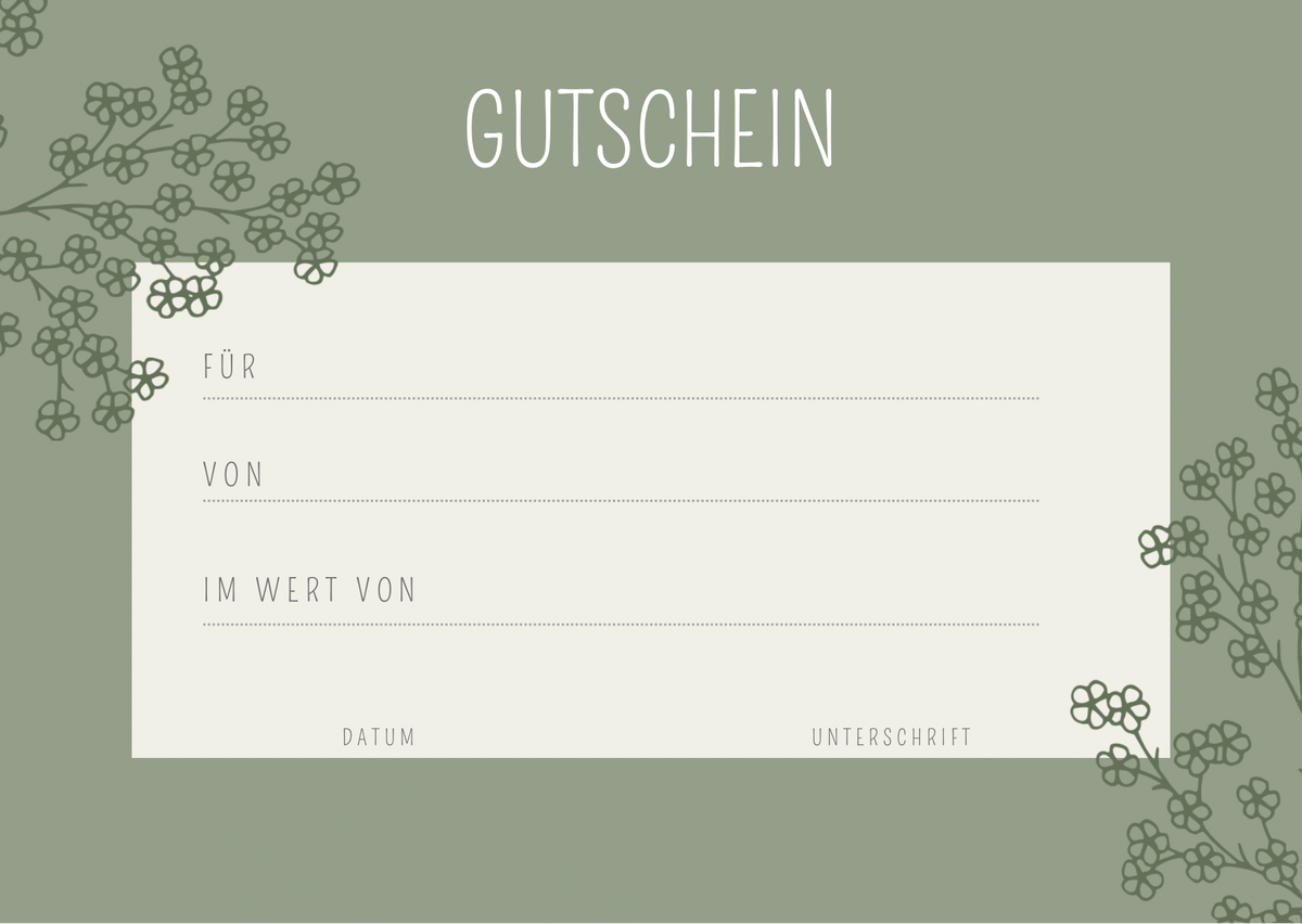 Geschenkgutschein - nur im Geschäft einlösbar