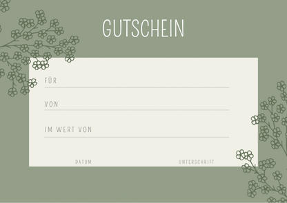 Geschenkgutschein - nur im Geschäft einlösbar
