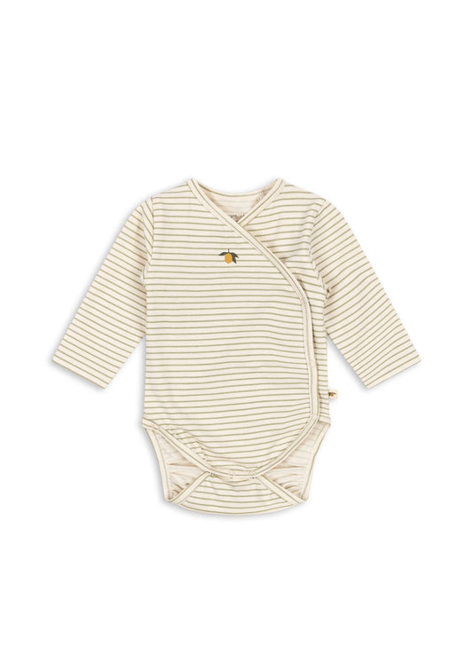 Newborn Wickelbody "Tea Stripe"