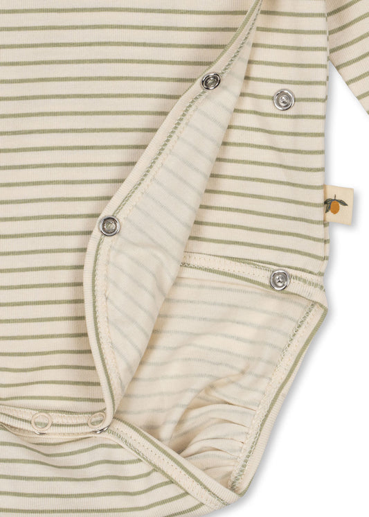 Newborn Wickelbody "Tea Stripe"